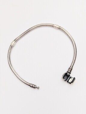 Authentic Pandora 7.5"  Sterling Silver Snake Chain Bracelet with Barrel Clasp